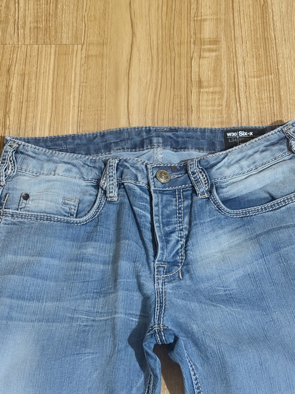 Buffalo David Bitton Light Blue Straight Leg Jeans - Picture 3 of 8